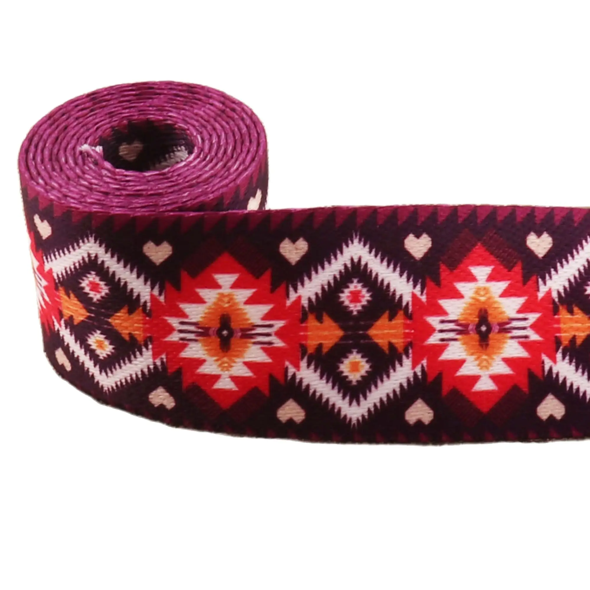 Мягкая гладкая красная тесьма в этническом стиле для сумок 38 мм|Тесьма| |