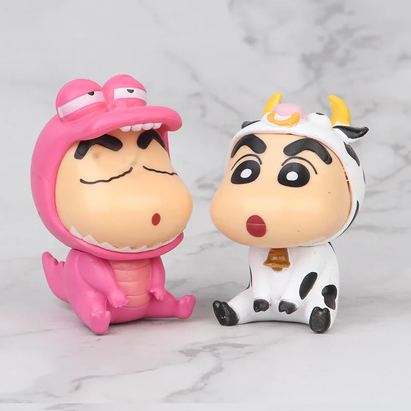 Фигурка из ПВХ в виде цветка Shinchan 6 шт. милая игрушка для косплея фигурка