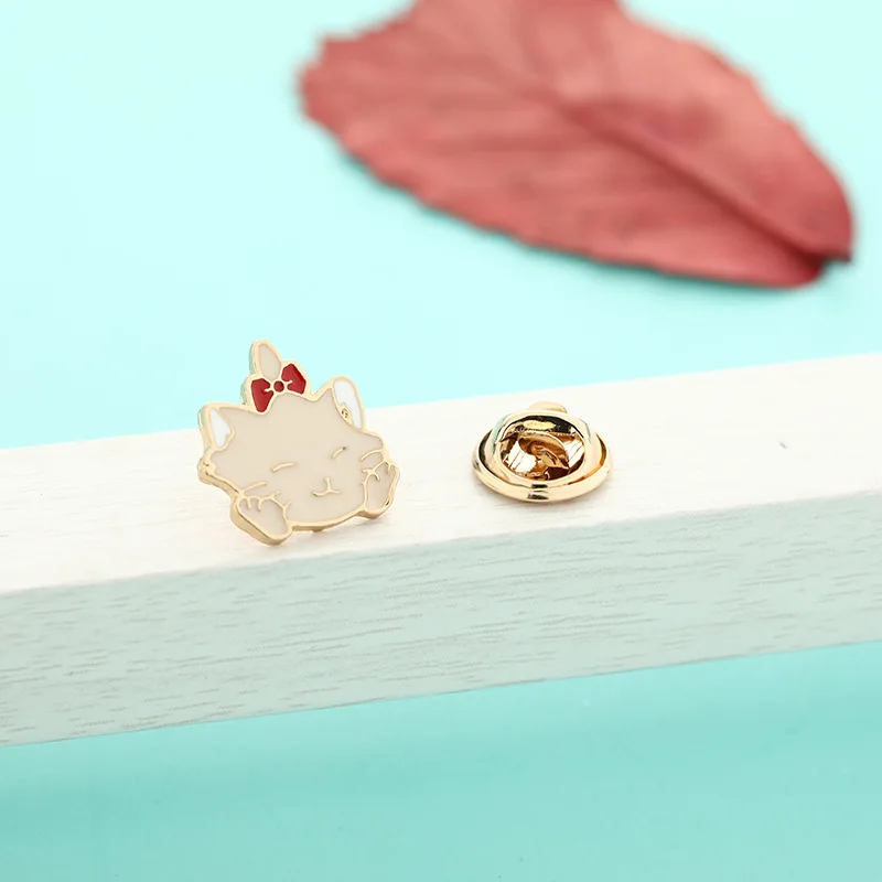 Мультфильм Кот железная эмалированная брошь клубника ананас вишня банан