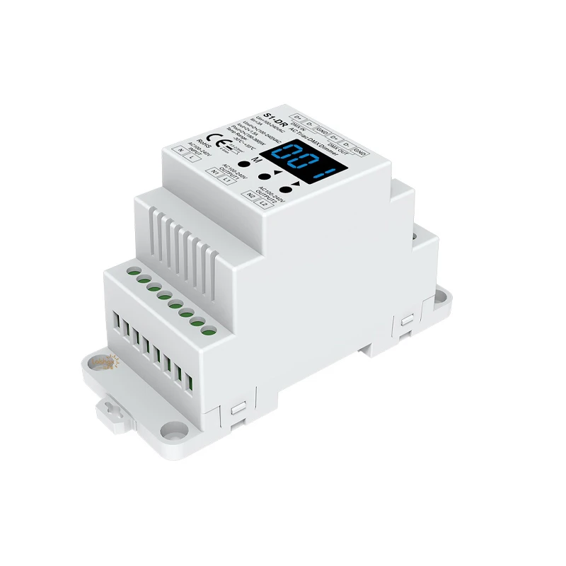 S1-DR AC100V-240V DIN rail 2-канальный 2CH AC Triac DMX диммер двухканальный выход кремниевый DMX512