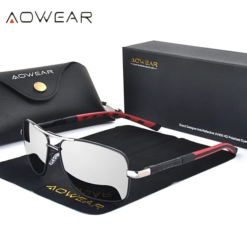 Солнечные очки AOWEAR в ретро стиле для мужчин и женщин роскошные квадратные