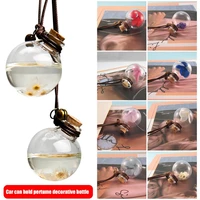 1 piece car hanging perfume pendant fragrance air freshener empty glass bottle for essential oils diffuser automobiles ornaments