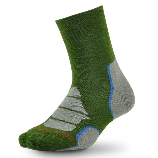 Носки из мериносовой шерсти, ZEALWOOD Athletic cushit Crew hiking& походные носки, 1/3 пар - Цвет: 1 pair Khaki green