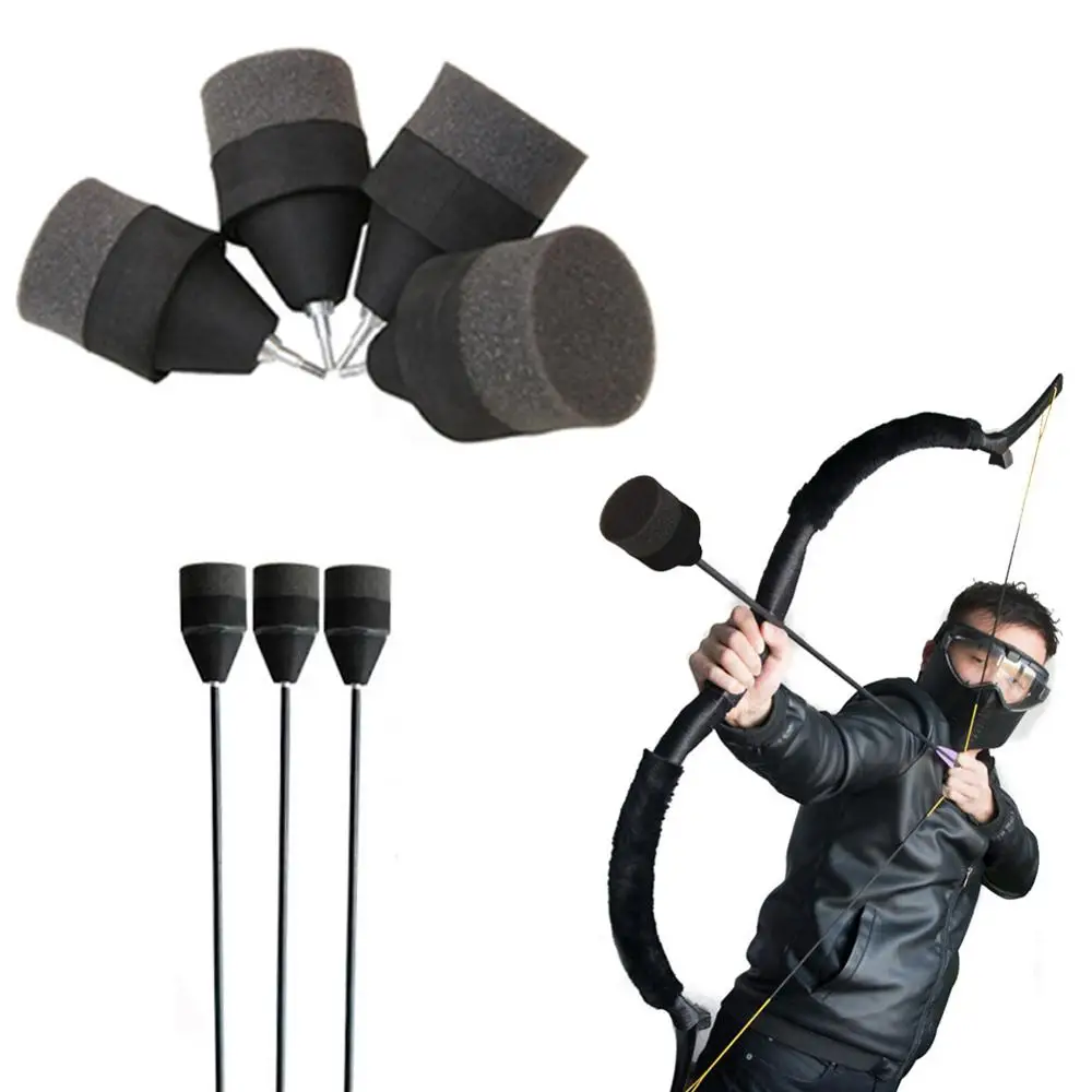 

6/12 шт Черная мягкая губка стрел и стрел для пены съемки стрелы игра практические советы для стрельбы из лука лук CS Охота Стрельба Безопаснос...