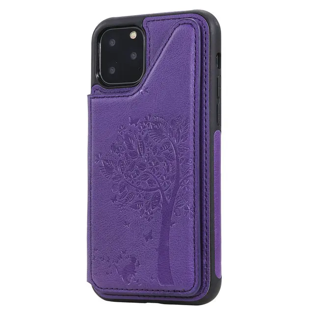 Фиолетовый Магнитный кошелек Etui для нового iPhone 11 чехол Coque iPhone 11 Pro Max кожаный флип-чехол для Coque iPhone XI Max чехол 11R Capa - Цвет: Фиолетовый