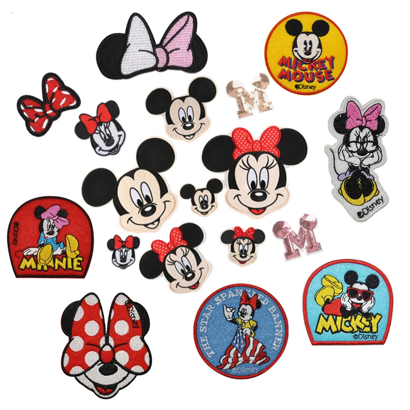 10 шт./лот вышитые нашивки Мультяшные животные расшитые блестками красный бант