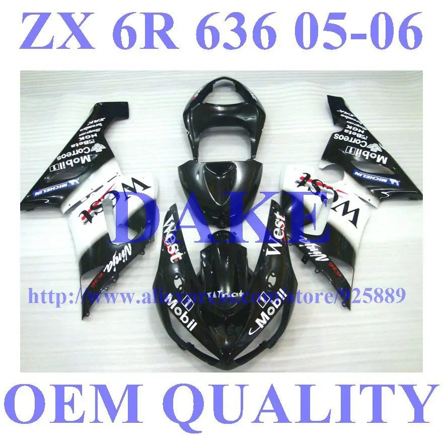 

Fairing Kit For NINJA ZX 6R 636 05 06 ZX-6R DAKE ZX6R 2005 2006 ZX 6R 05 06 WEST Design Fairing Parts