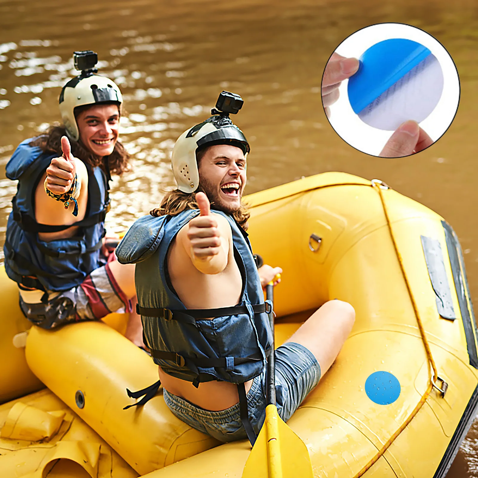 

5/20pcs Self Adhesive PVC Repair Patch Round Vinyl Pool Liner Patch Vinyl Rubber Boat Repair for Inflatable Boat Stickers