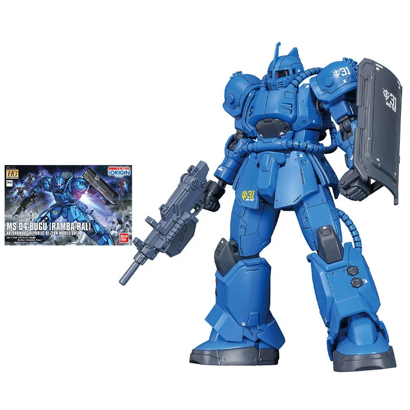 

Bandai Gundam Model Kit Anime Figure HG GTO 012 MS-04 Bugu Ramba Ral Genuine Gunpla Model Action Toy Figure Toys for Children