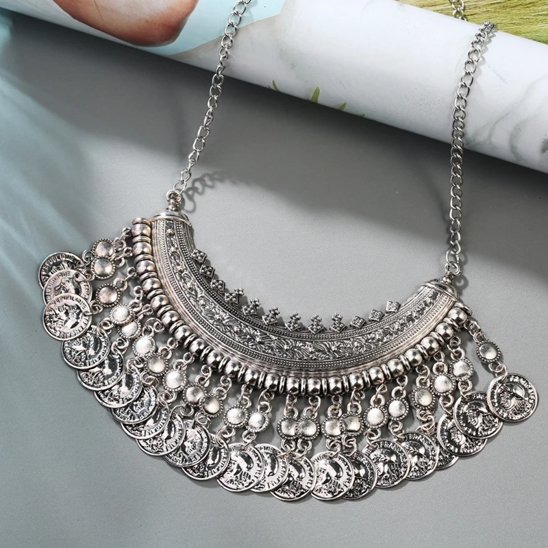 

3pcs European and American fashion metal trend wild coin temperament necklace Woman Jewelry Christmas Gifts T-39