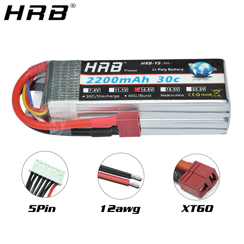 hrb 2200mah 2s 74 v lipo battery t deans xt60 30c 3s 111 v 148 v 185 v 222 v 37 v 4s 5s 6s rc drone fpv airplanes car boat parts free global shi