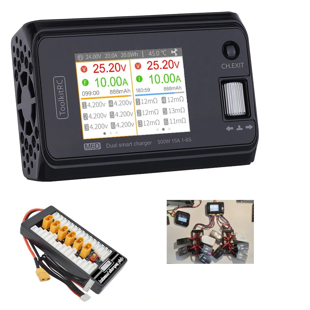 

ToolkitRC M6D 15Ax2 DC Двухканальное мини-зарядное устройство Dis зарядное устройство для вывода 1-6s Lipo LiHV Lion NiMh Pb Cell тестер проверки + XT60 Boar
