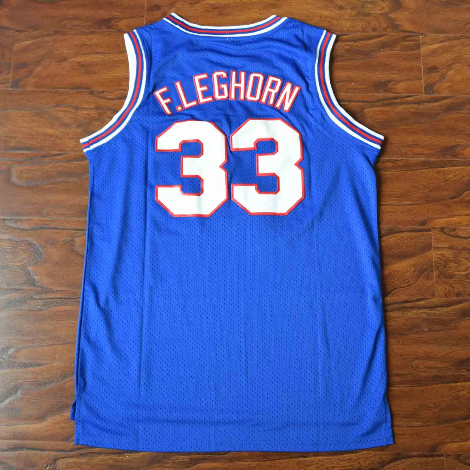 

[Space-Jam-Movie] Tune Squad 9 sylvester 10 lola 33 f.leghorn 13 w.coyote 53 fudd Blue Basketball Jerseys Halloween Jerseys