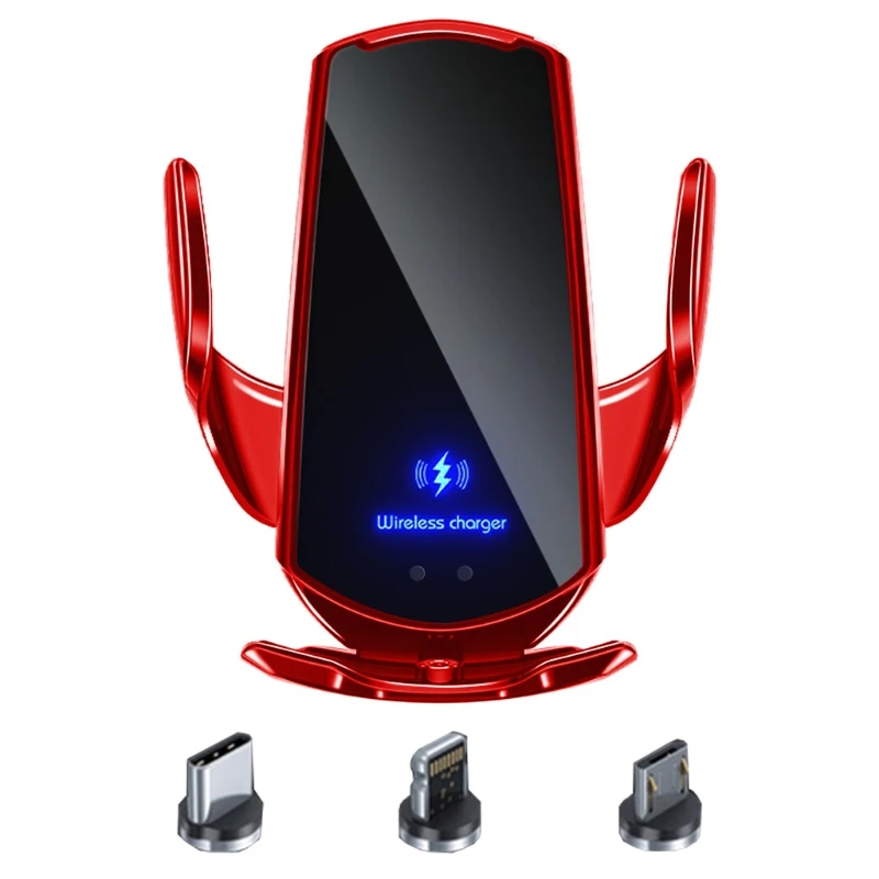 

Car Wireless Charger Mobile Phone Bracket Induction Opening / Closing Navigation Fixing Frame Fast Charging Auto Holder
