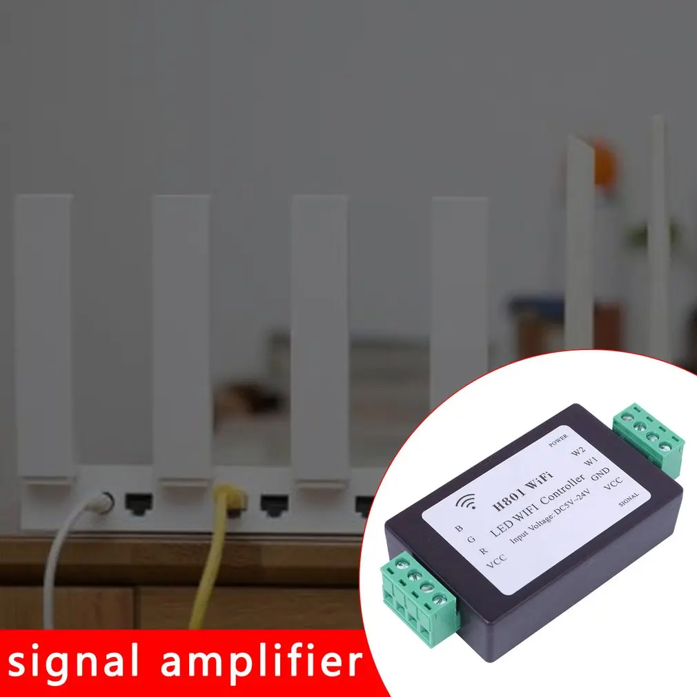 H801 RGBW Wi-Fi светодиодный контроллер для светодиодные полосы света DC5-24V Вход 4