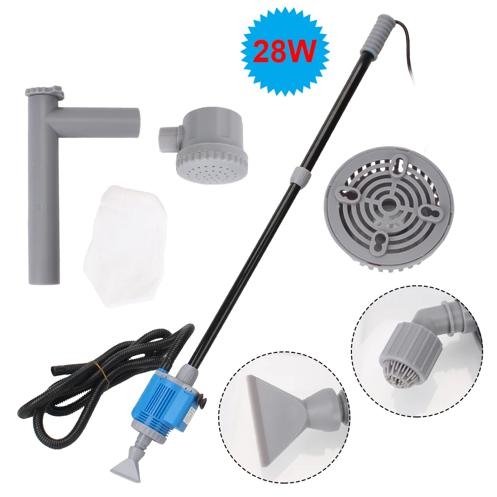 

Gravel Cleaner Siphon 28W EU Plug Cleaning Tool Electric Aquarium Fish Tank Water Change Pump Filter Pumps Water Changer