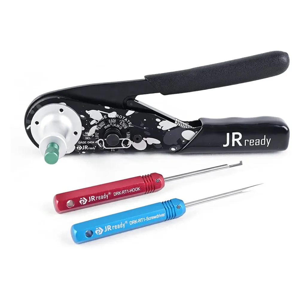 

JRready Deutsch DT Series Hand Crimping Tool Kit Pin Terminals Crimper Removal Tools For Solid Contacts Wire12-22AWG JST2109 DT1