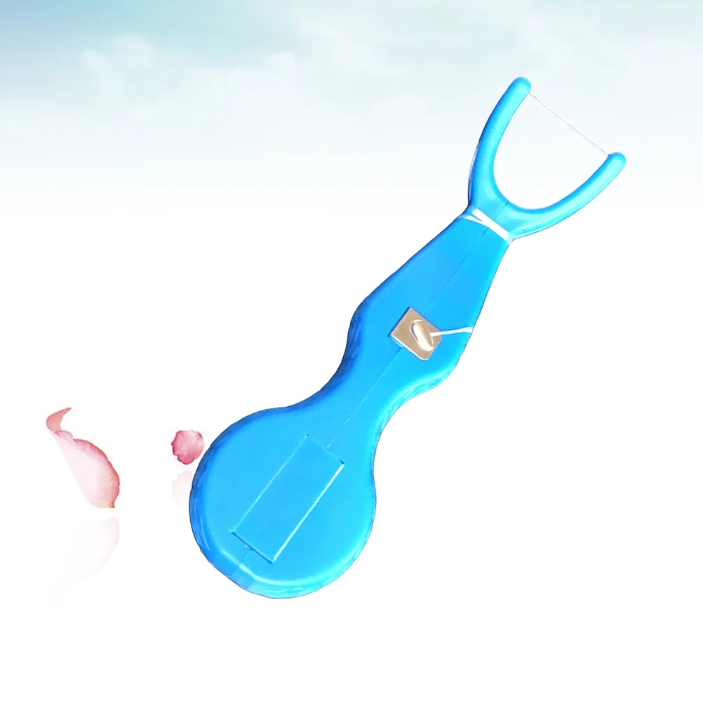 

3 шт. Флоссер со встроенной катушкой, плоская нить, сменный сердечник (белый + синий)