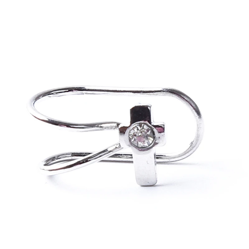 silver style 8 1 шт. винтажные античные серьги-каффы в стиле панк с маленькими цветами, полые амулет зажим, серьги без пирсинга, массивные украшения - Окраска металла: silver style 8