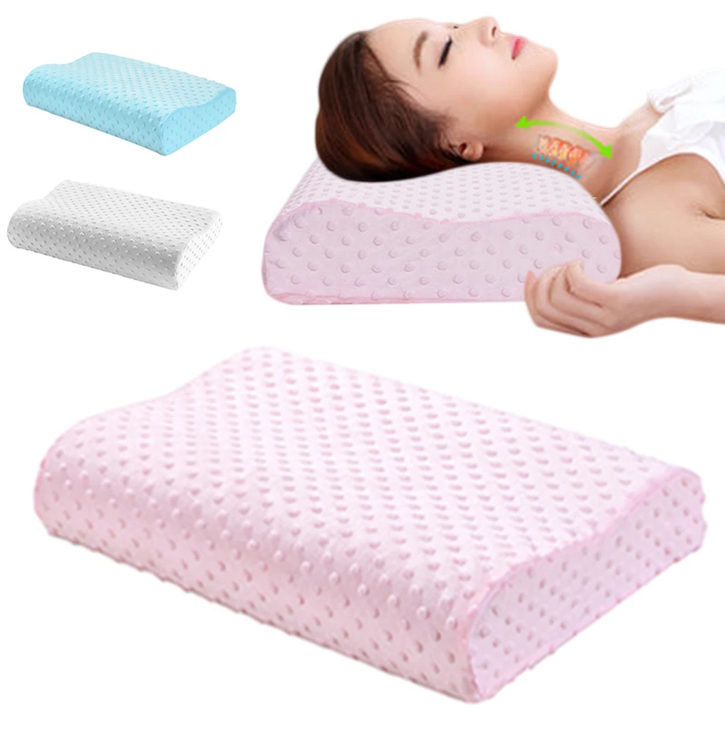 

50x30cm Neck Protector Memory Foam Pillow Cushion For Sleep Cervical Healthcare Slowly Rebound Memory Foam Pillow Home Textile