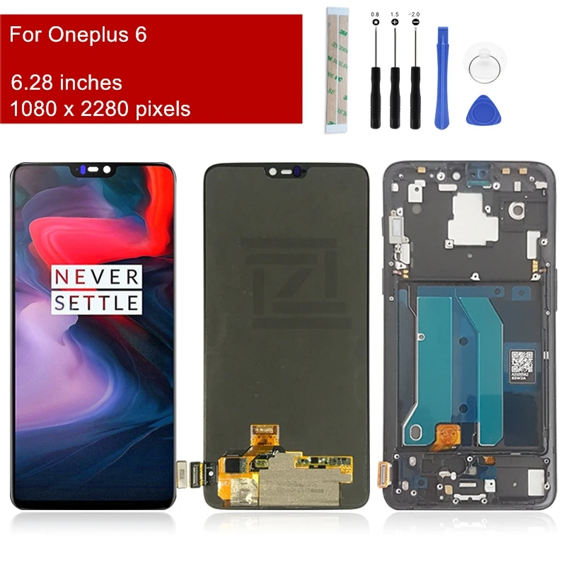 OLED-дисплей для OnePlus 6 ЖК-дисплей кодирующий преобразователь сенсорного экрана в