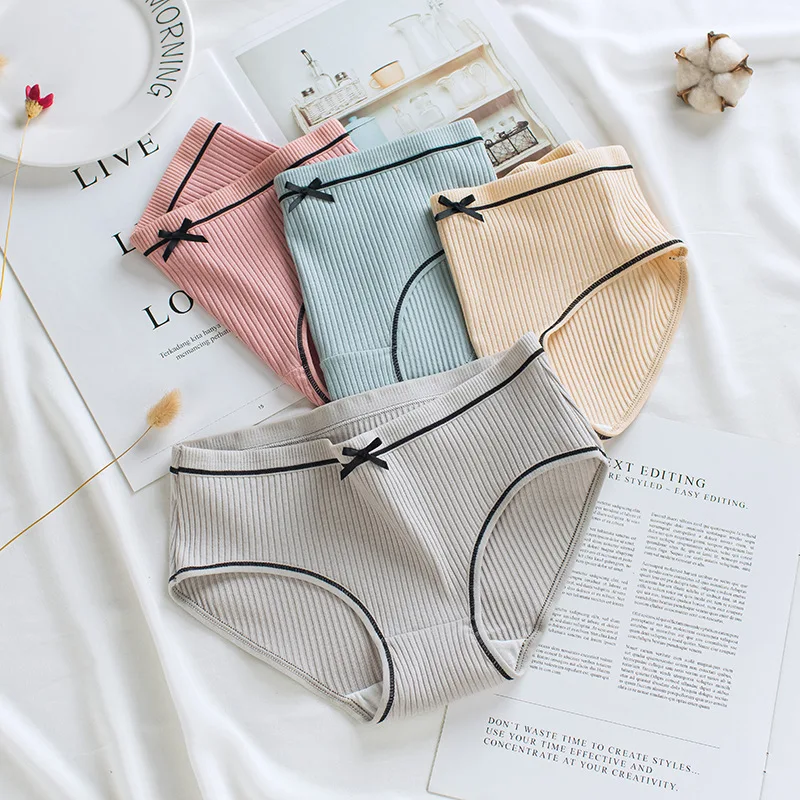 

Girls Triangle Panties 2020 New Breathable Triangle Panties Plus Size Women's Pure Cotton Japanese Thread For Young Lady