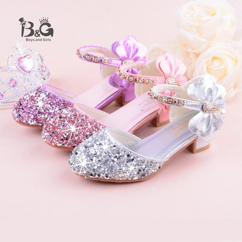 B &amp g/обувь принцессы для девочек Стразы с блестками и бантом Обувь танцев на