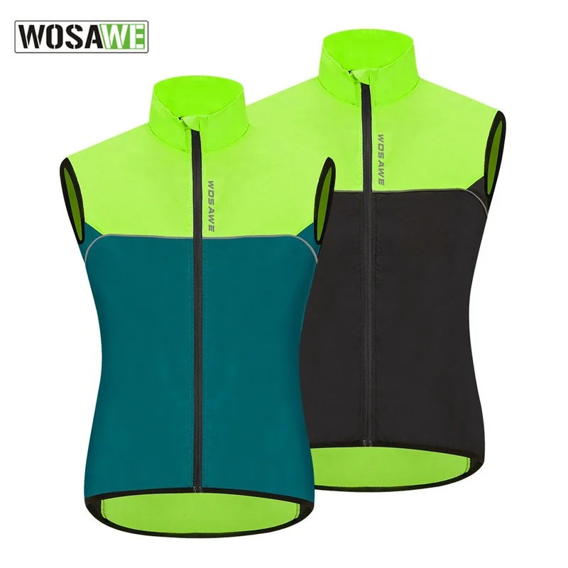 

Wosawe Men Cycling Vest Riding Windproof Waterproof Light Bicycle Breathable Running Sports Sleeveless Cycling Vest