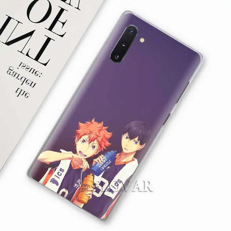 Аниме Haikyuu телефонные чехлы для samsung Galaxy Note 10 S10 плюс 5G S10e A30 A40 A50 A60 A70 M40 жесткий чехол