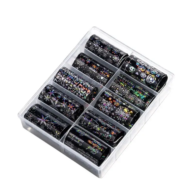 10 решеток/коробка для переноса фольги наклейки ногтей Маникюрные Советы