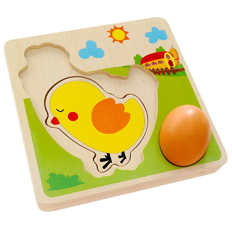 

Montessori Kids Wooden Toys Children Animal Carton 3D Puzzle Multilayer Jigsaw Puzzles Baby Toys Child Early Educational Aids