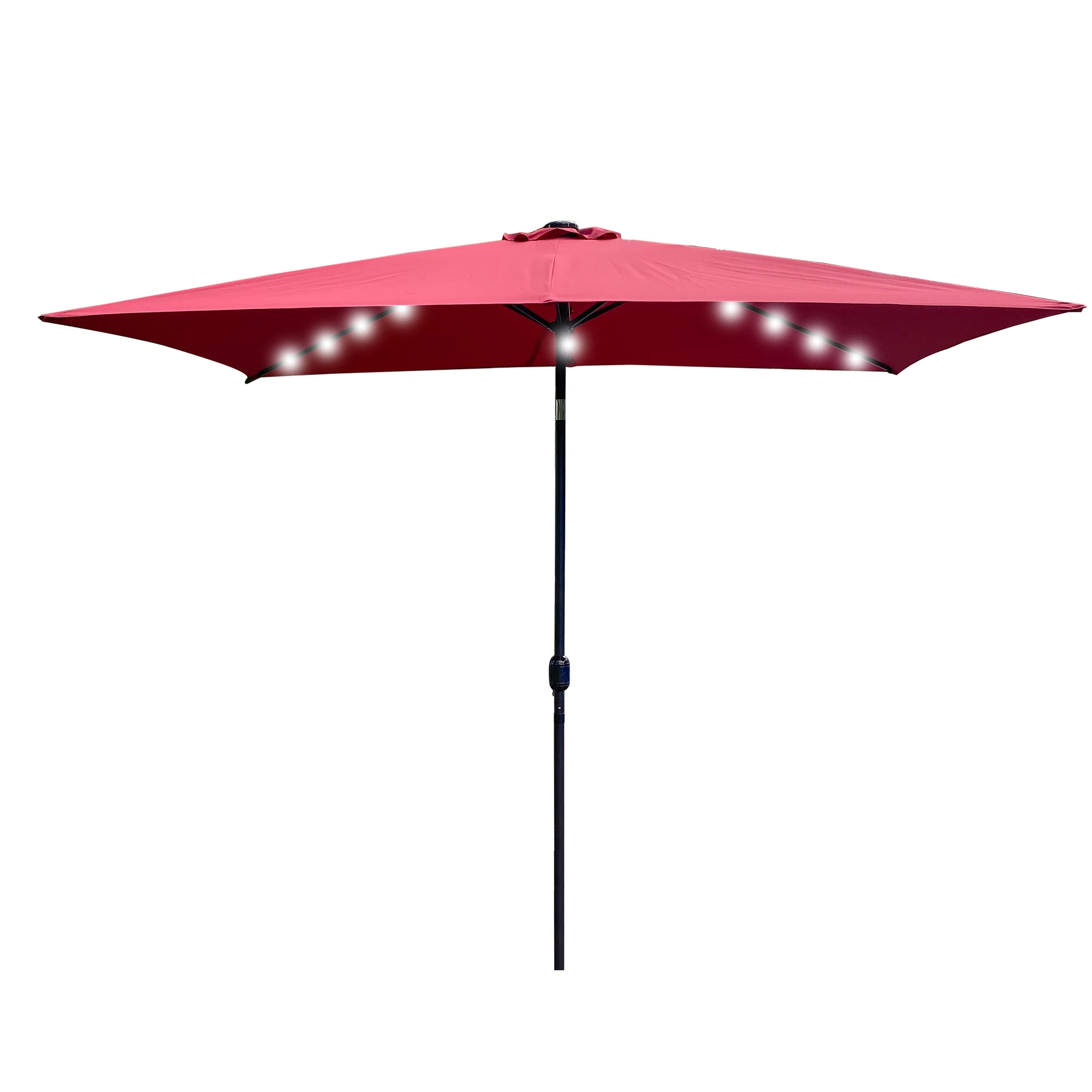 Outdoor Patio Umbrella 10 Ft x 6.5 Ft with Crank Weather Resistant 8 Sturdy Aluminuim Ribs with Push Button Tilt&Crank