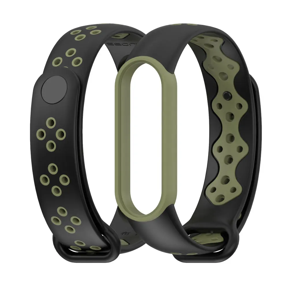 Спортивный ремешок для Mi Band 4 5 3 дышащий Xiaomi браслет Bend силиконовый Correas Miband Opaska Xiomi