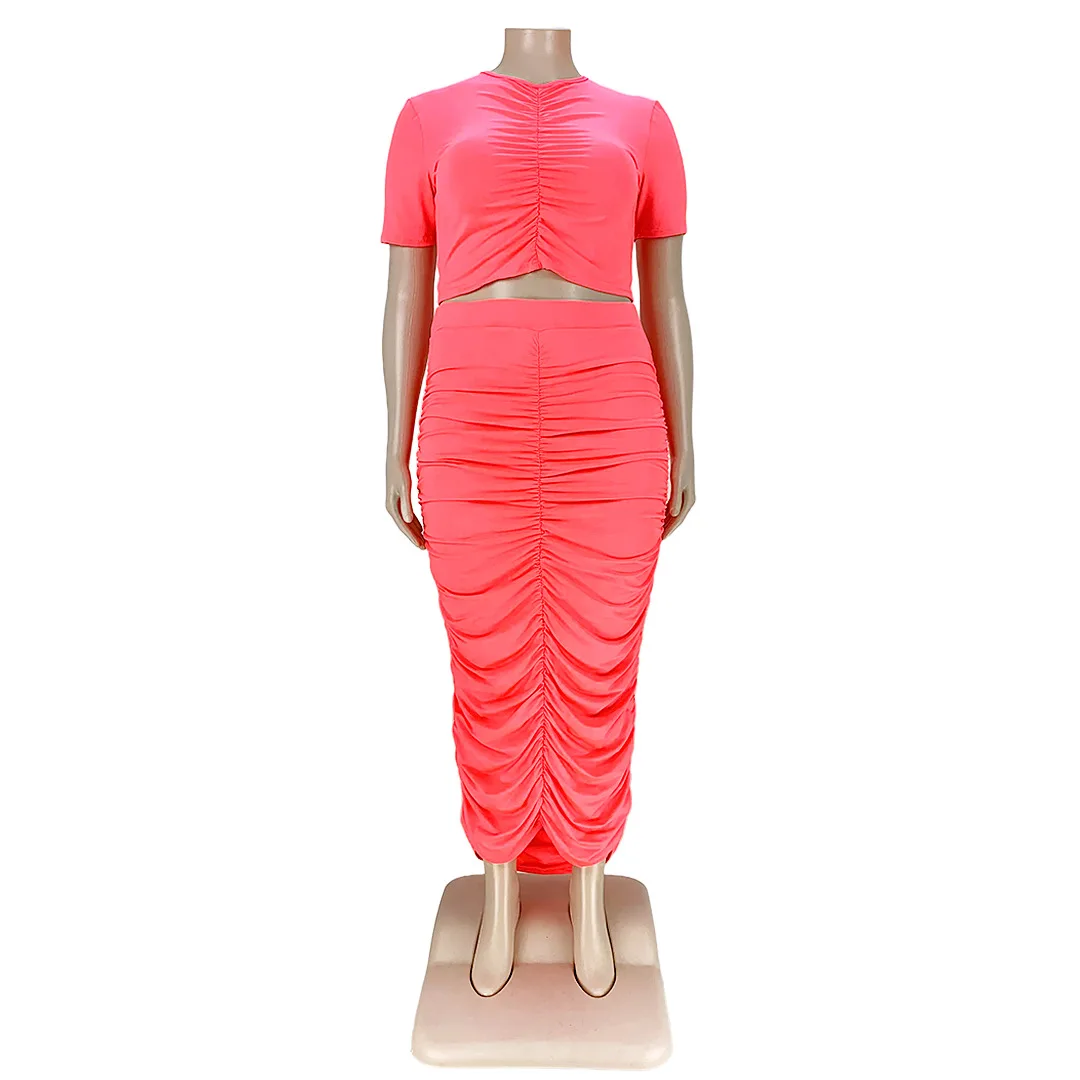 

2 Piece Set Women Skirt and Top Plus Size 4XL 5XL XXXXL XXXXXL Oversized Skirt Sets Summer Outfit Women 2021 Large Size Clothes