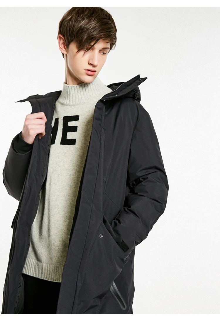 JackJones мужской длинный пуховик с капюшоном, парка, пальто, мужская одежда 218412522