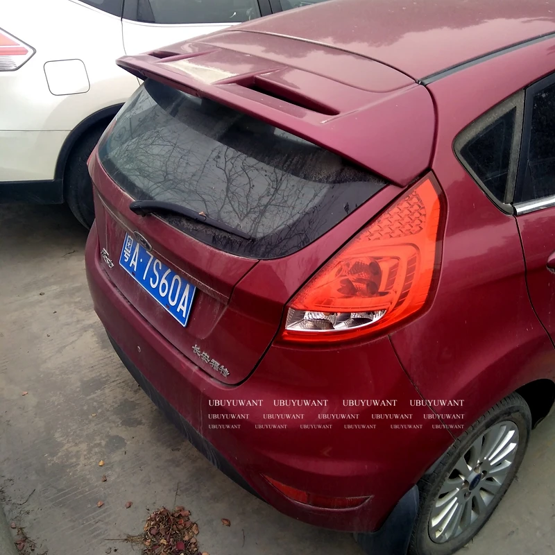 Спойлер для Ford Fiesta 2009 2010 2011 2012 2013 Высококачественный неблестящий праймер цвет ABS