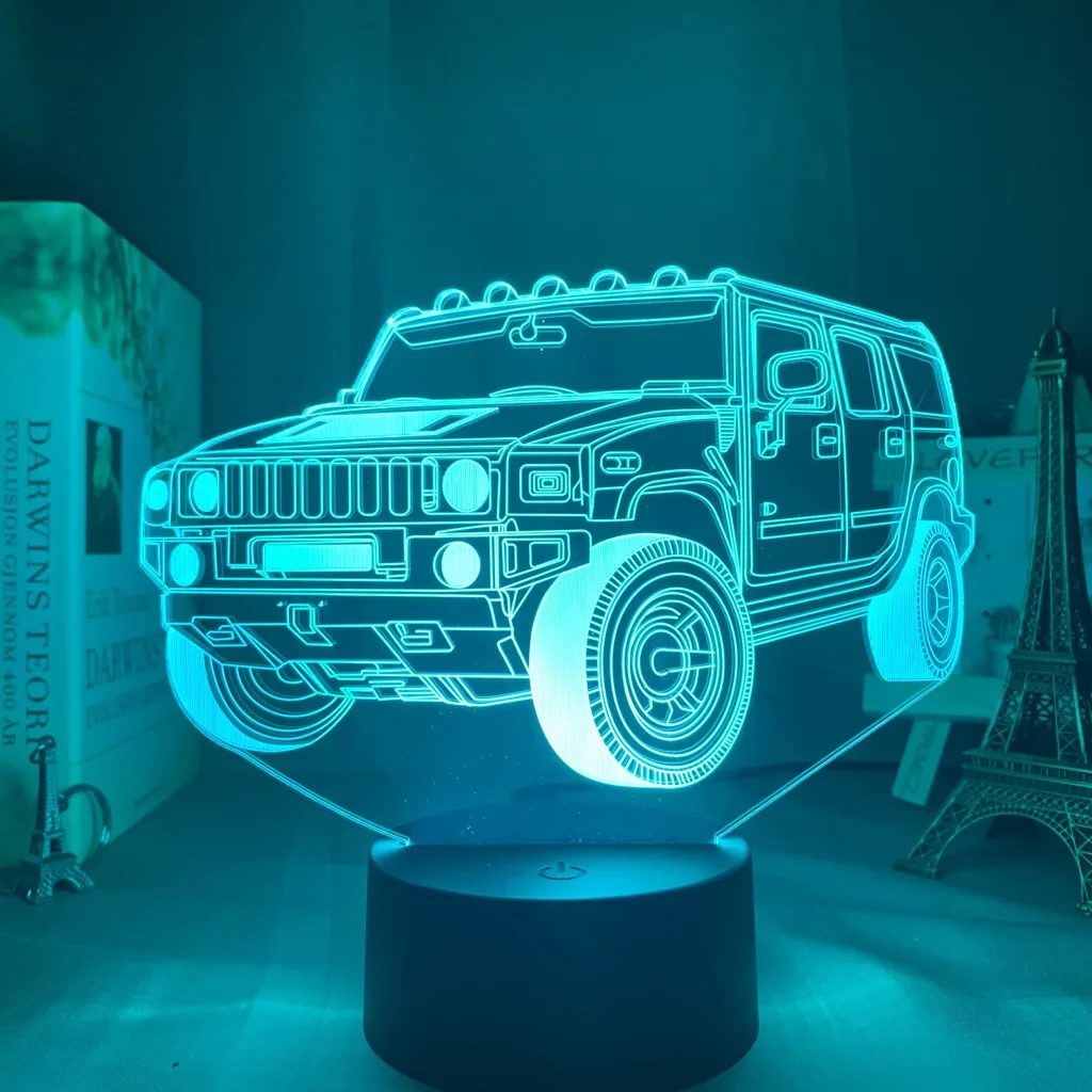 

Ночник с 3d иллюзией для автомобиля, внедорожника, светодиодный сенсорный цветной светильник для комнаты, Декор автомобиля, Прямая поставка,...