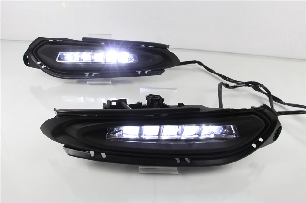 DRL для Honda hr-v HR-V 12V светодиодный автомобильный дневной ходовой свет противотуманная фара с динамическим поворотным сигналом