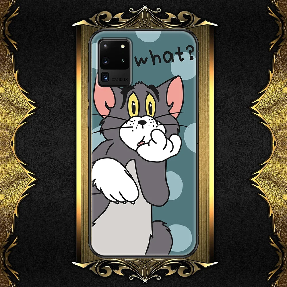 

tom lovers and Cartoon jerry funny Phone case For Samsung Galaxy Note 4 8 9 10 20 S8 S9 S10 S10E S20 Plus UITRA Ultra black tpu