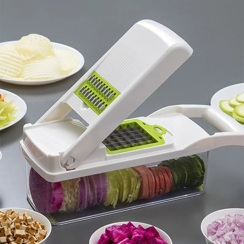 

Multi-Functional Dicing Vegetable Cutter Manual Potato Grater Household Restaurant Kitchen Accessories Home Tools