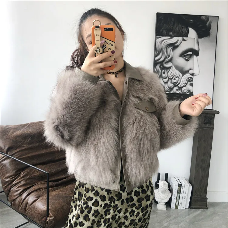 Новые Натуральные меховые куртки женские пальто из натуральной кожи | Женская