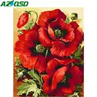 AZQSD Раскраска по номерам Рисование акриловыми красками цветок по номерам цветочные комплекты Рисование холст без рамки Украшение Искусство DIY