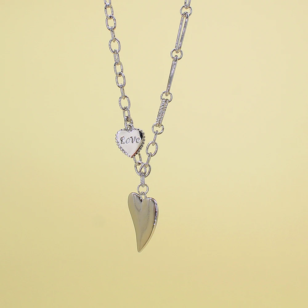 

Trendy Romantic Peach Heart Love Pendant Couple Necklace Suitable For Men Women Hot Sale Creative Fashion Christmas Jewelry Gift