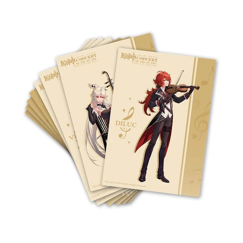 

Концерт 11,11 Genshin 2021 игра косплей ударопрочная симфония персонаж открытка аниме проект уменьц нингуан Венти Набор открыток подарок