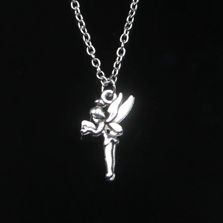 20 штук 25*15 мм Ангел фея Динь-Динь кулон ожерелье цепочка для женское колье-чокер