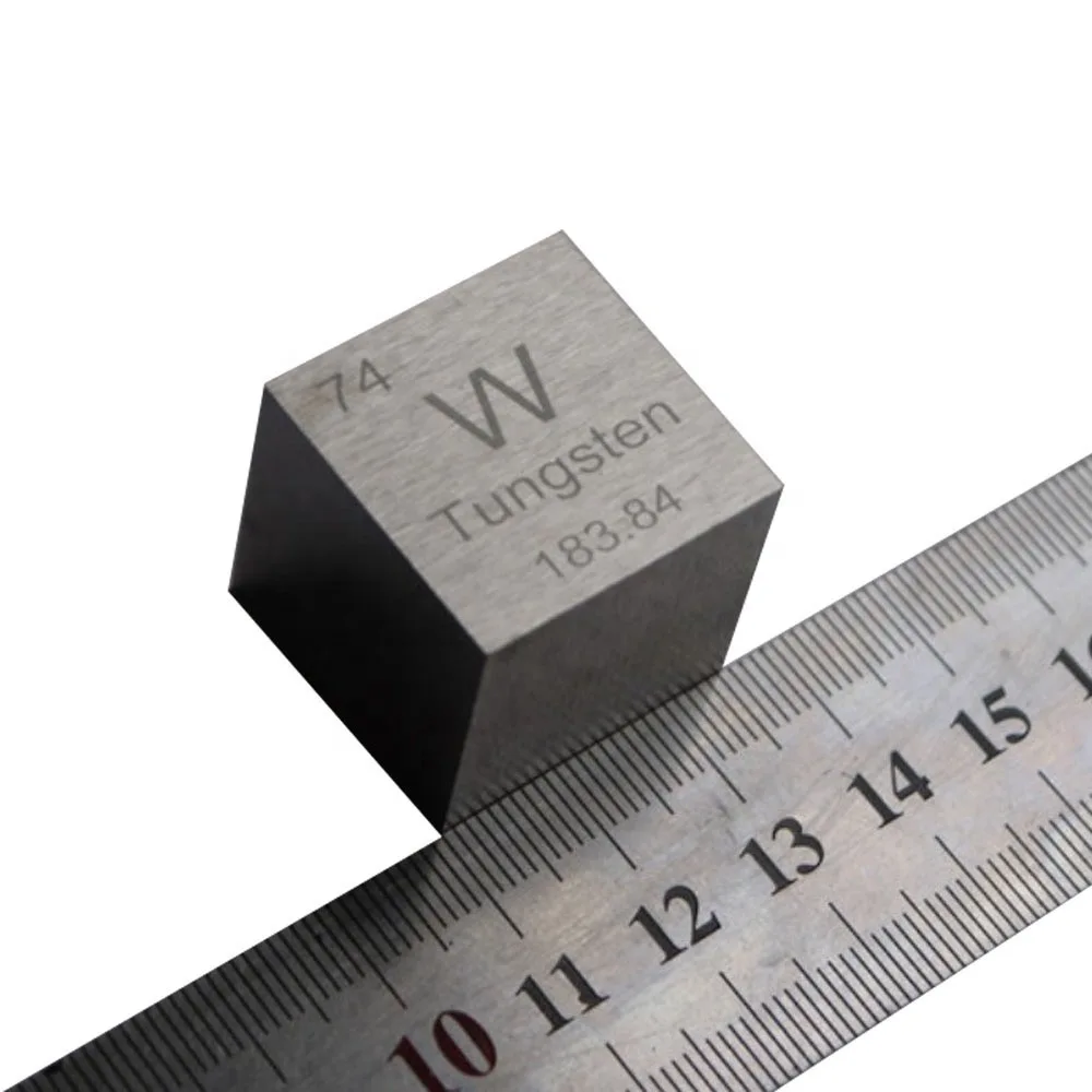 Tungsten Metal 1 Inch 25.4mm Density Cube 99.95% Pure for Element Collection