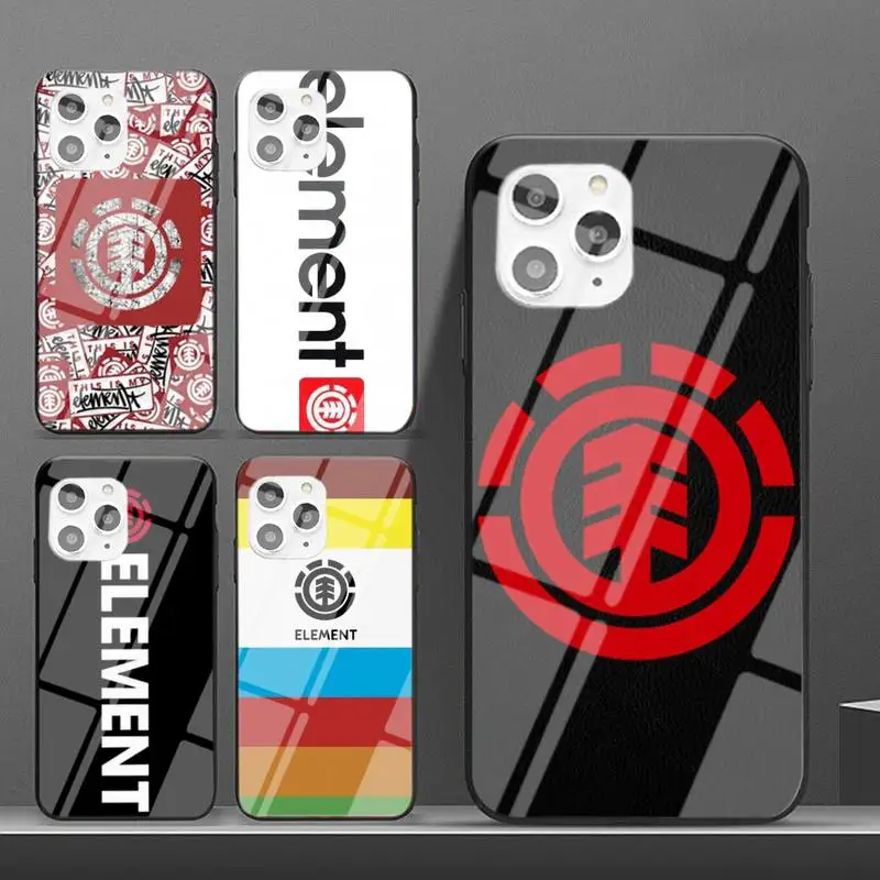 

Element Skate Life Skateboard Deck Phone Case For IPhone 6 6s 7 8 Plus X Xs Xr Xsmax 11 12 Pro Promax 12mini Tempered Glass