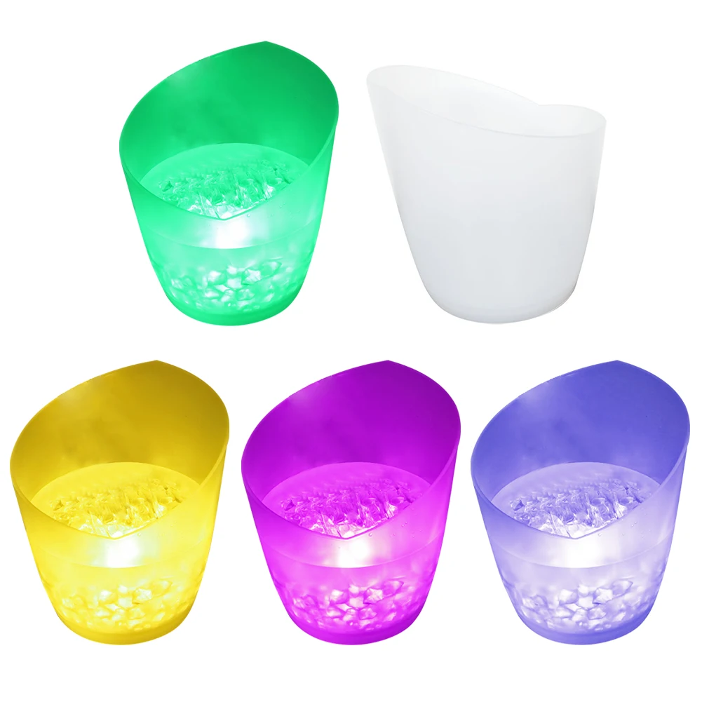 

LED Ice Bucket 5L Wine Cooler Colors Changing Champagne Wine Bucket for Party Home Bar Nightclub Light Up Whiskey Ice Bucket