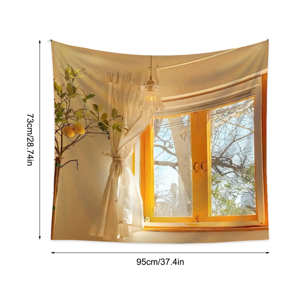 Настенная художественная тканевая занавеска закат светящийся гобелен