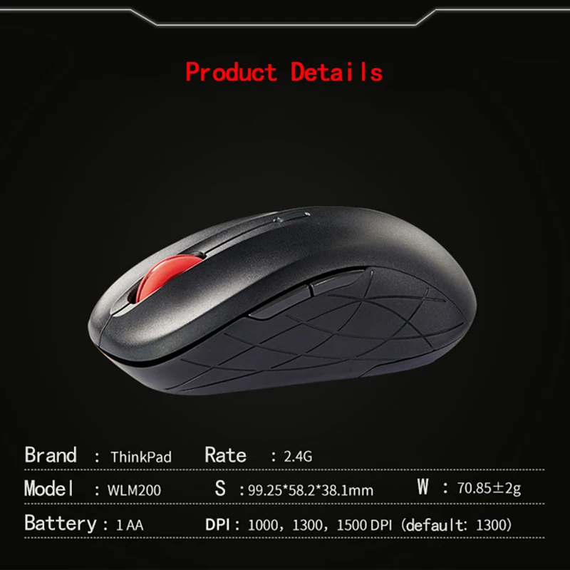 Lenovo беззвучная мышь Thinklife WLM200 беспроводной мини компьютерная USB соединение 2 4 ГГц